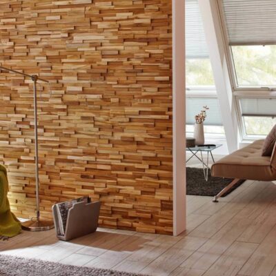 Decoratief houten wandpaneel: voegt warmte en stijl toe aan elk interieur.